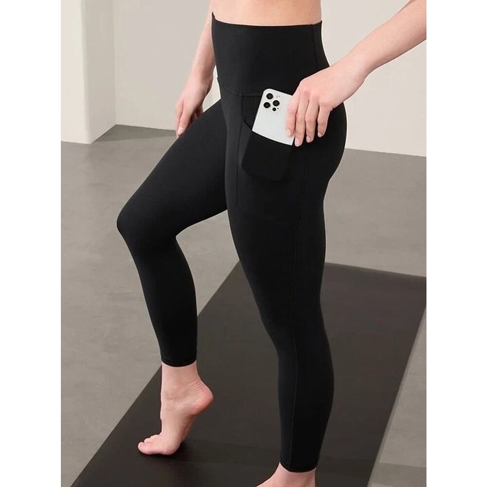 ATHLETA Salutation Stash High Rise 7/8 Legging XS X-Small Black tight 531321 NEW